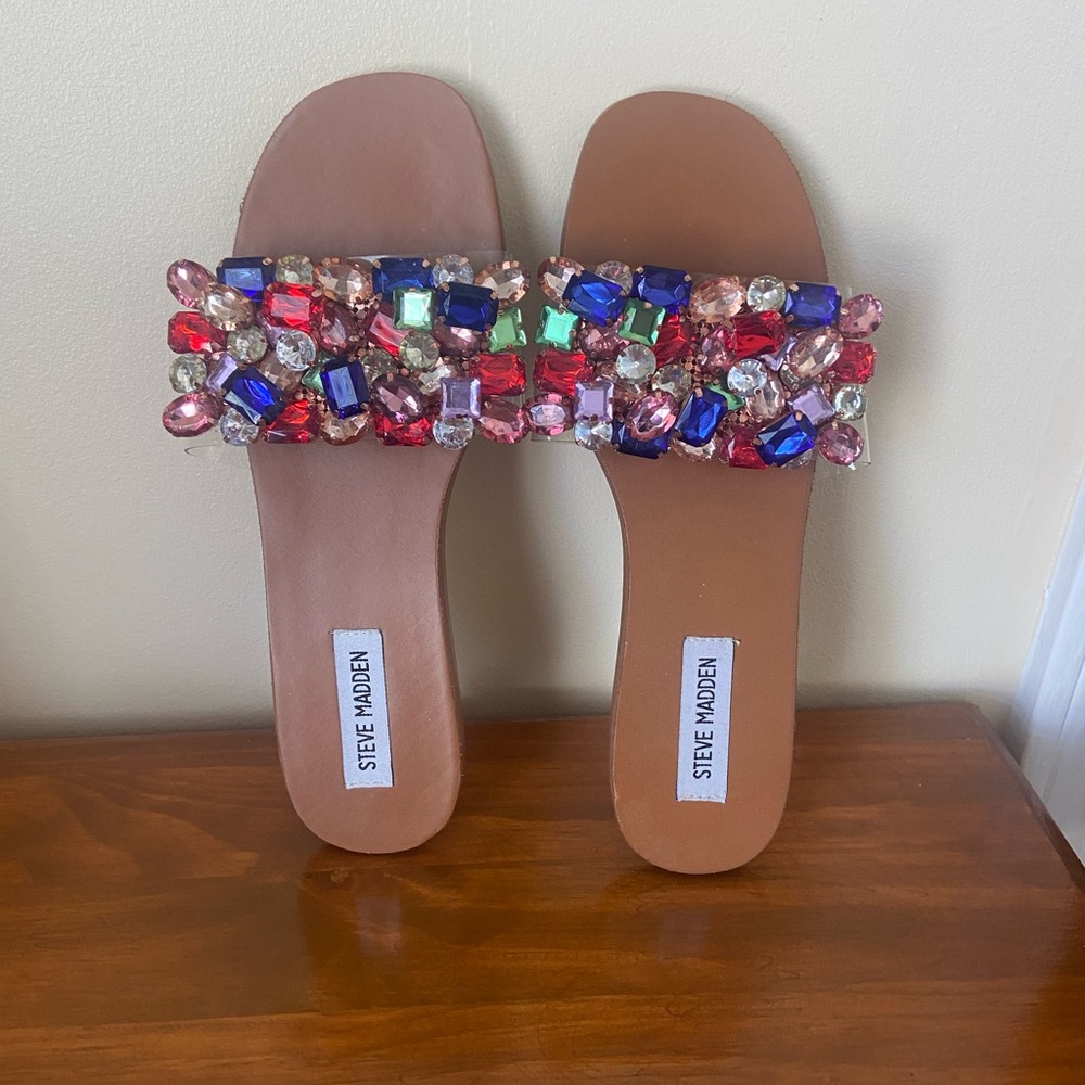 Steve Madden Women's Jewel Embellished Sandals - Multicolor